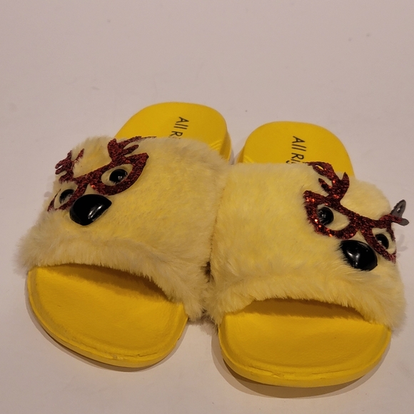 Yellow Fuzzy Slides - Picture 2 of 5